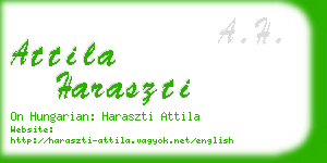 attila haraszti business card